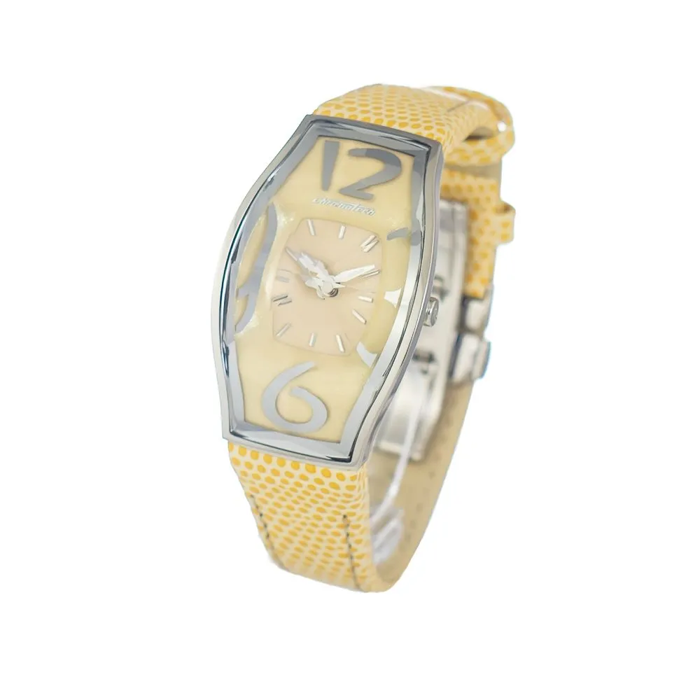 Chronotech Women's Yellow Leather Watch