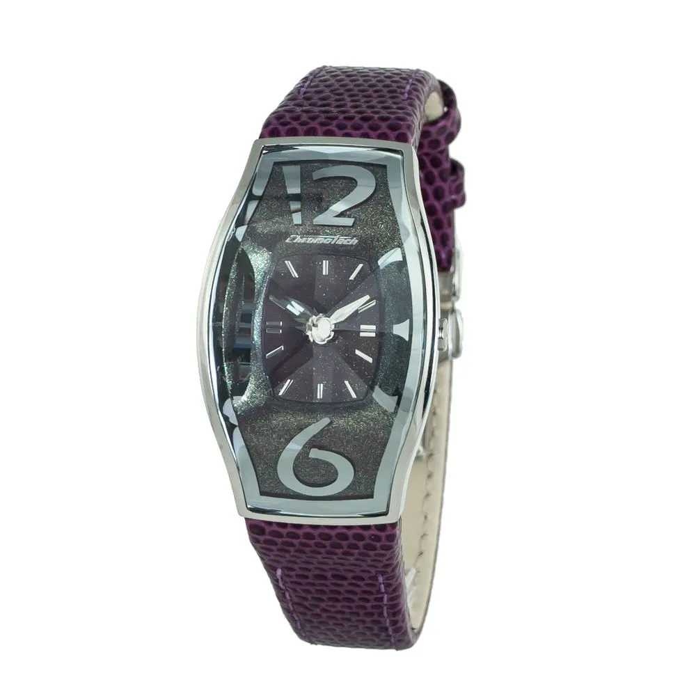 Chronotech Women's Purple Leather Watch