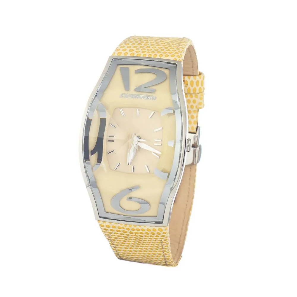 Chronotech Men's Yellow Leather Watch