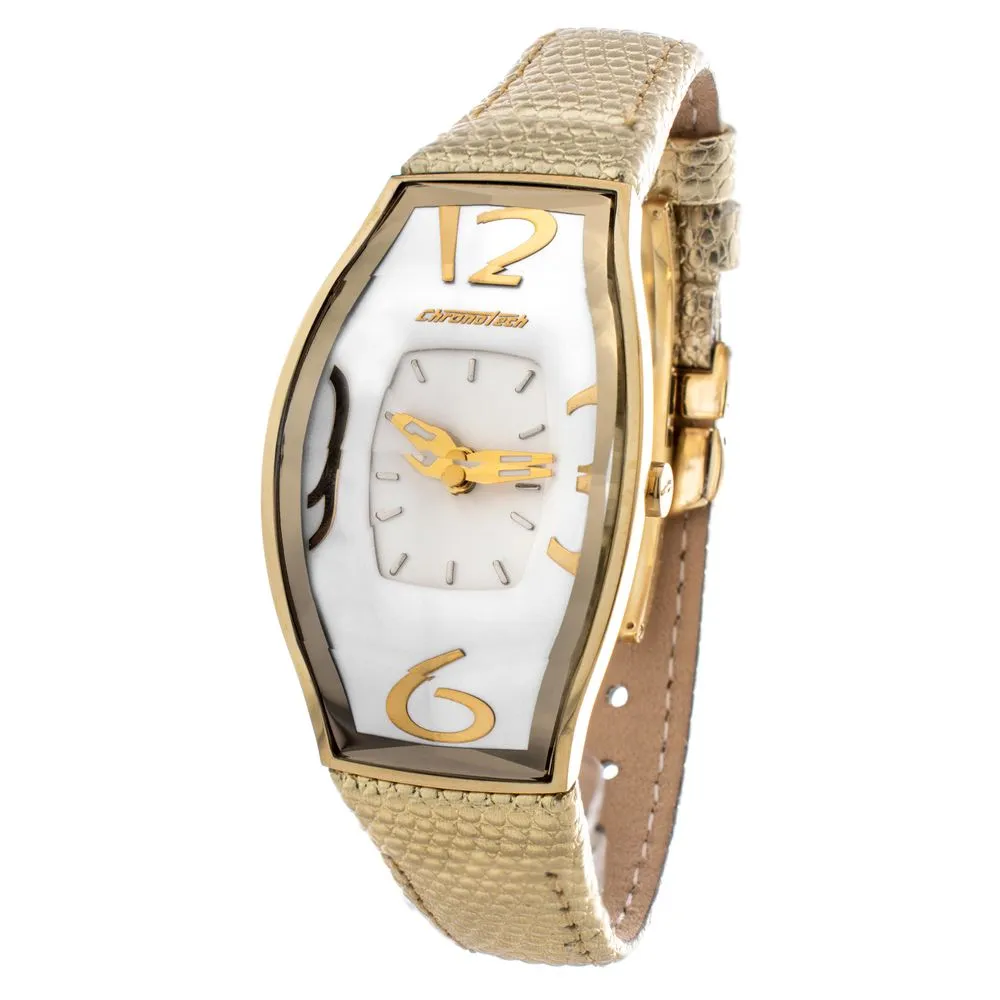 Chronotech Women's Gold Leather Watch