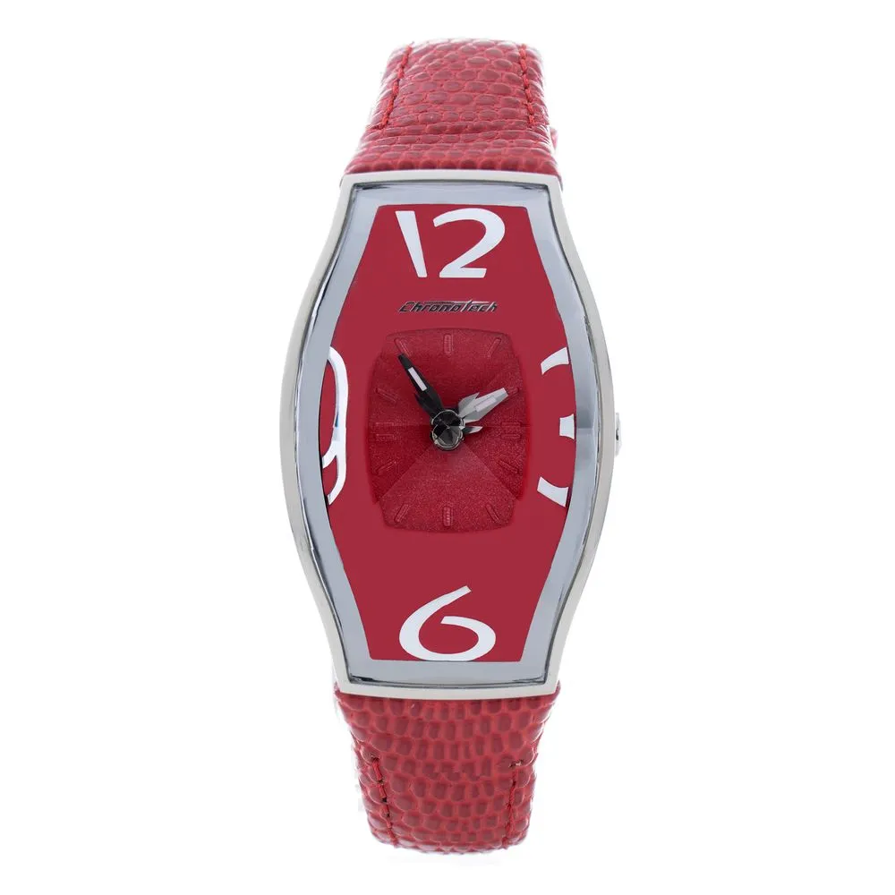 Chronotech Women's Red Leather Watch