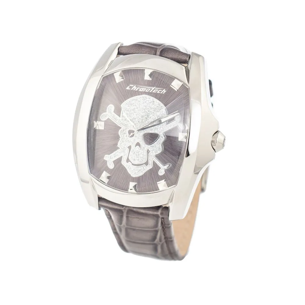 Chronotech Men's Gray Leather Watch