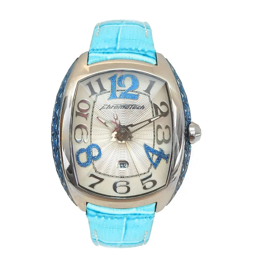 Chronotech Women's Blue Leather Watch