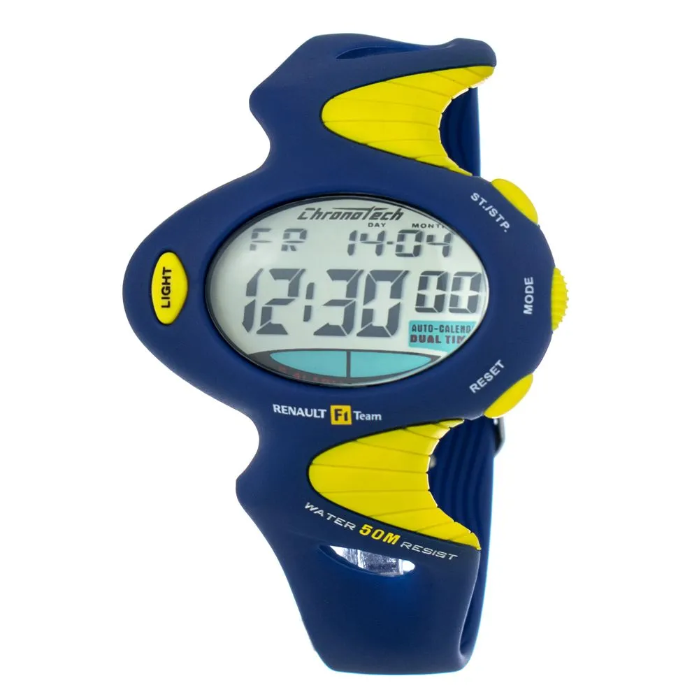 Chronotech Unisex Blue Rubber Watch
