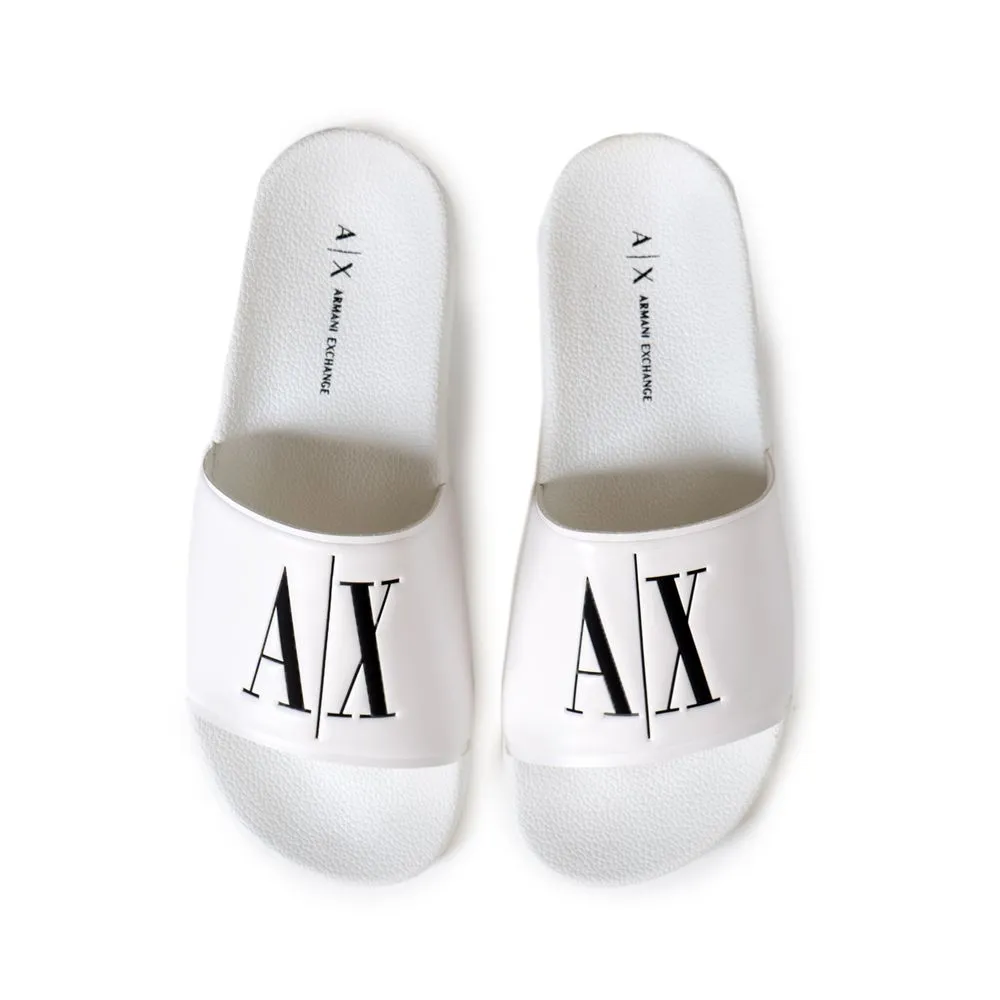 Armani Exchange Women's White Polyethylene Sandal