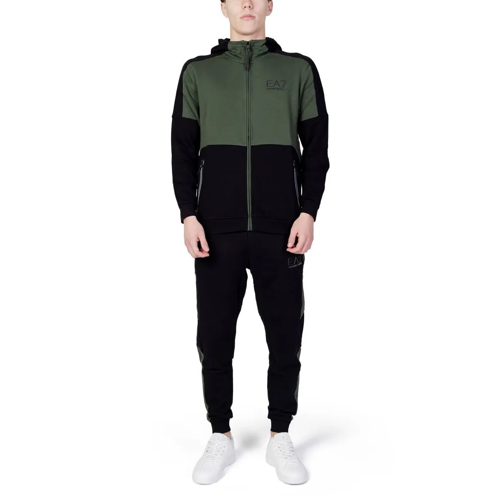 EA7 Emporio Armani Men's Green Cotton Sweatsuit