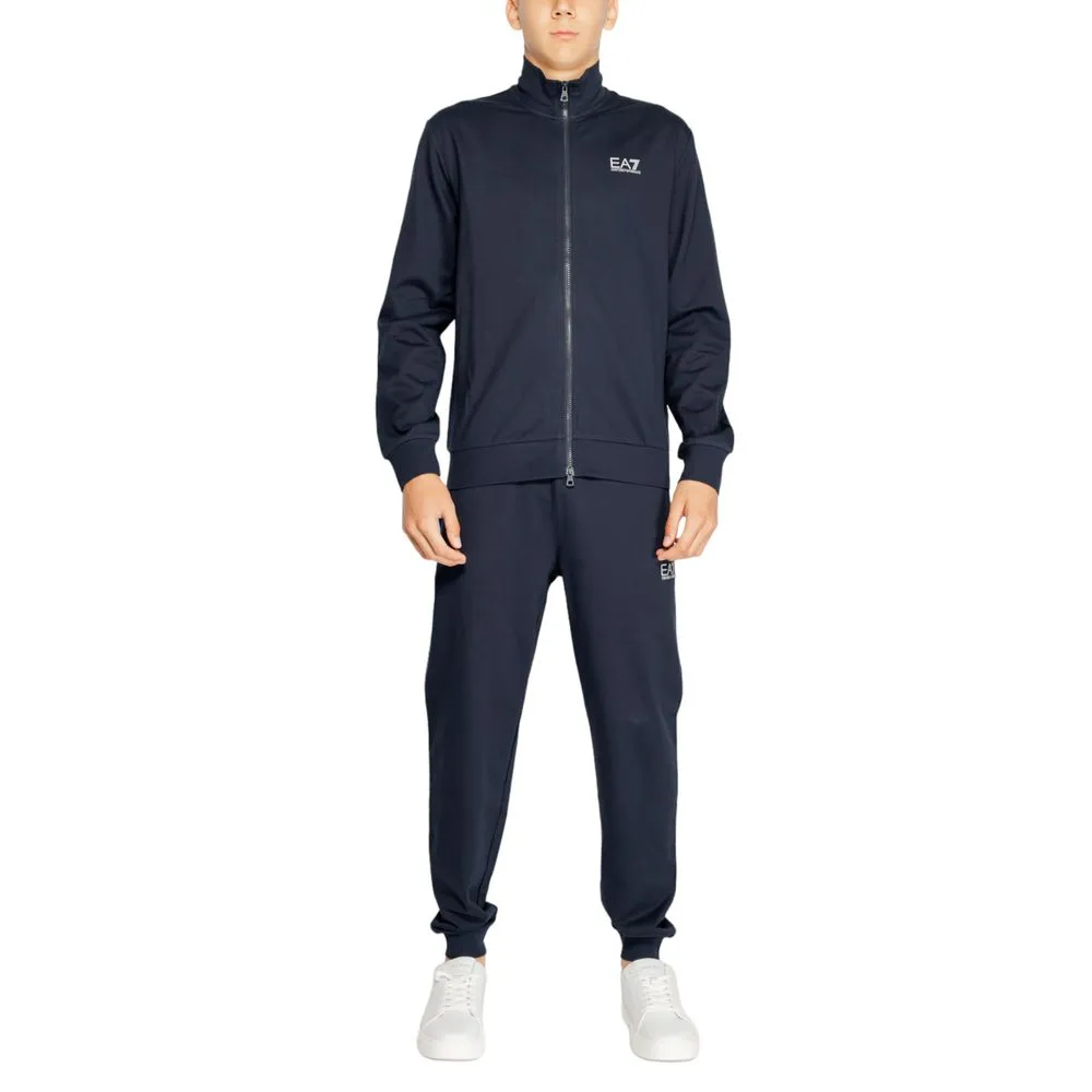 EA7 Emporio Armani Men's Blue Cotton Sweatsuit