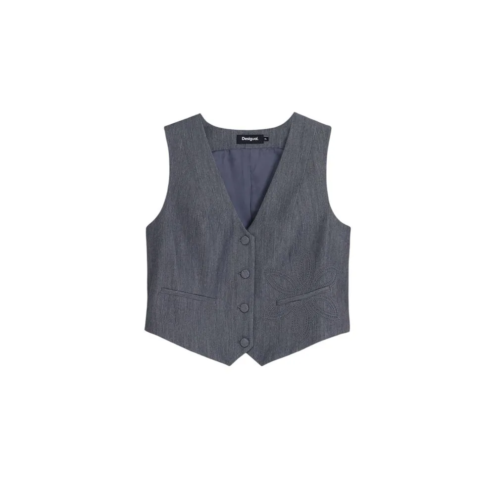 Desigual Women's Gray Polyester Vest
