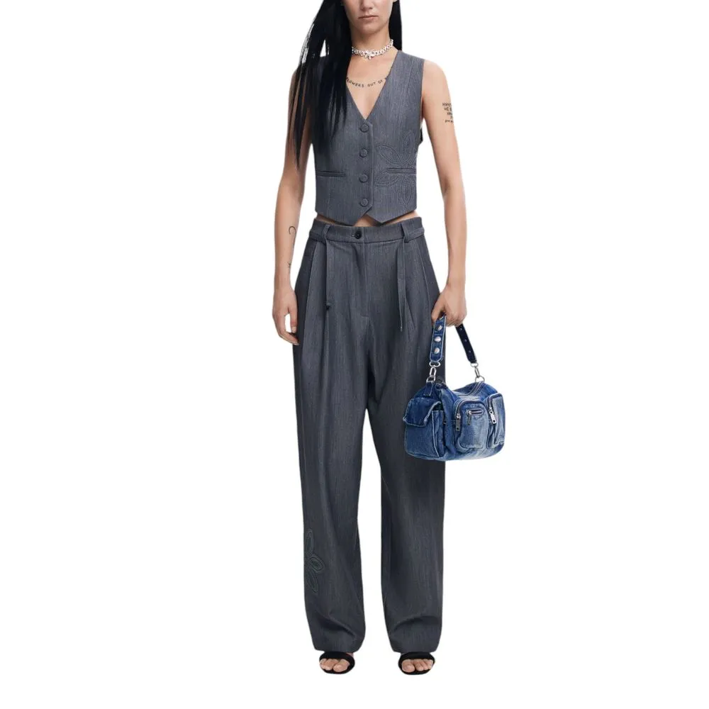 Desigual Women's Gray Polyester Vest