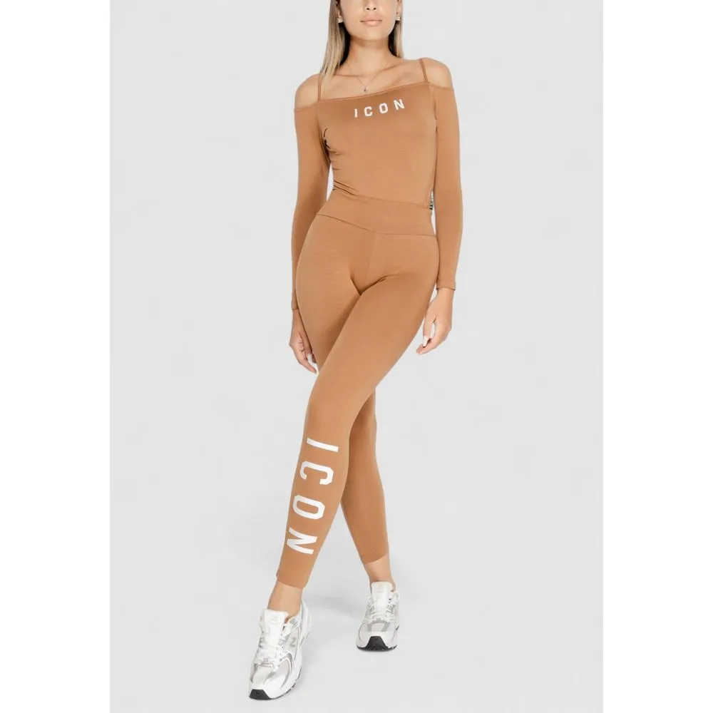 Icon Women's Brown Cotton Jeans & Pant