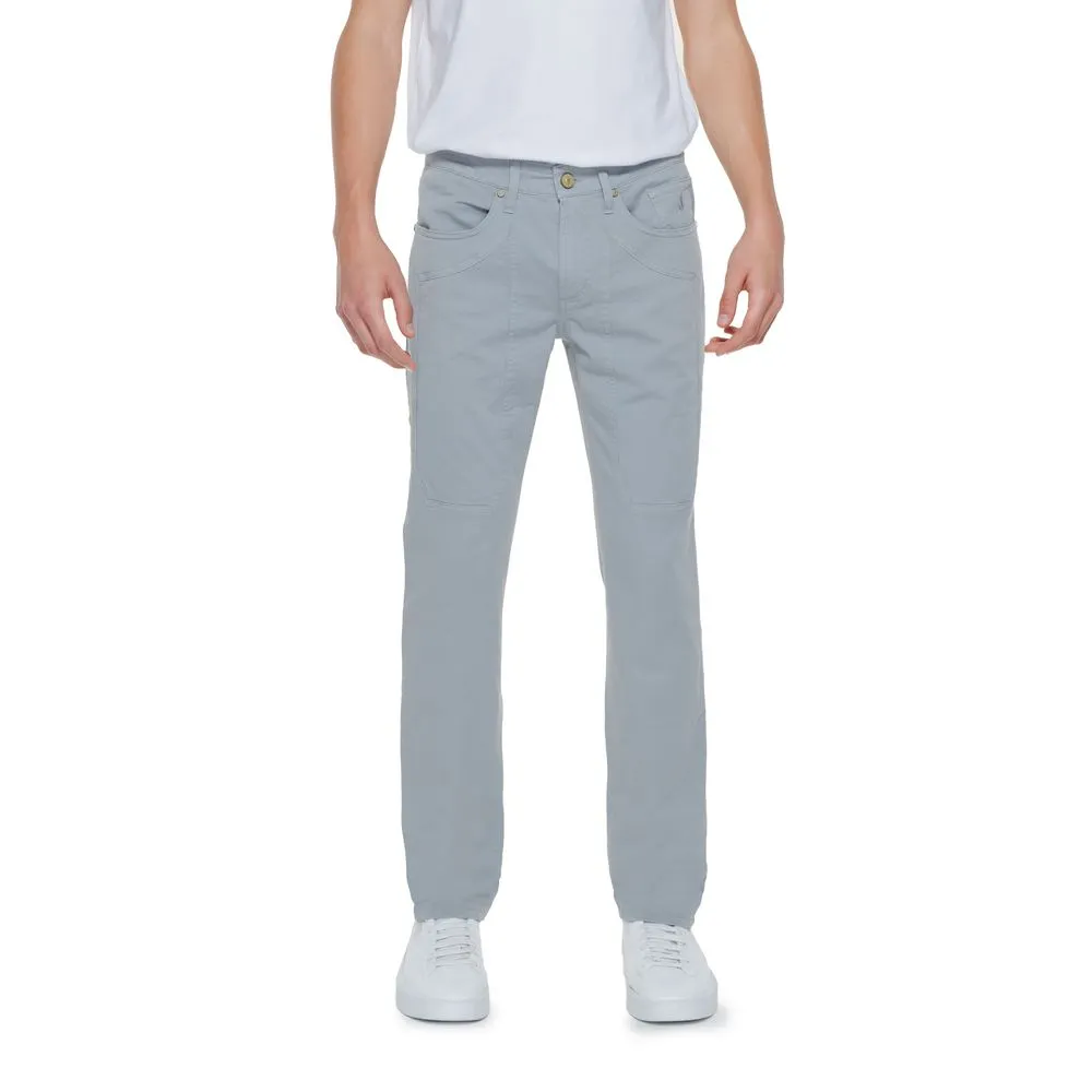 Jeckerson Men's Gray Cotton Jeans & Pant