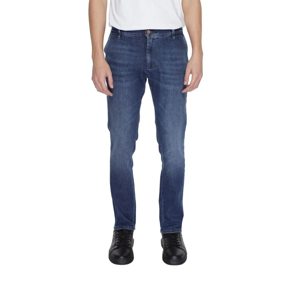 Jeckerson Men's Blue Cotton Jeans & Pant