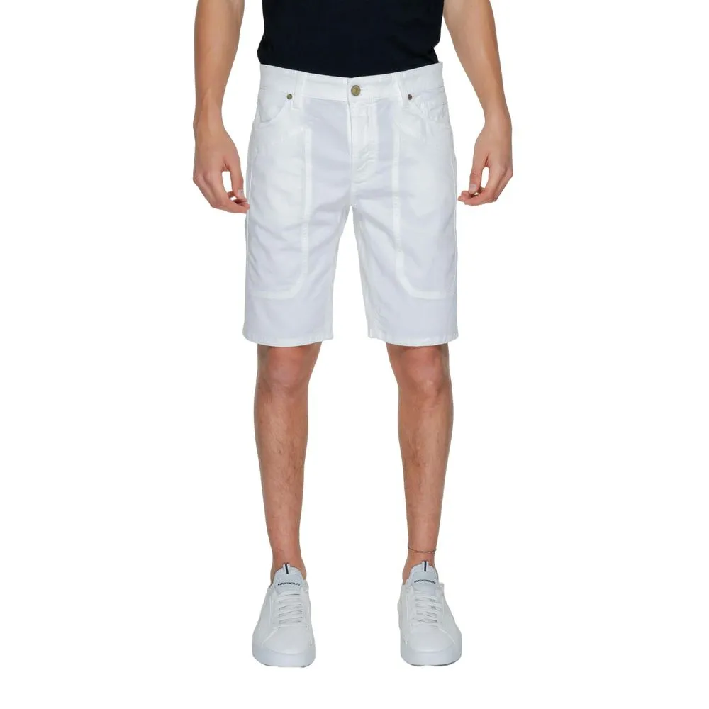 Jeckerson Men's White Cotton Short