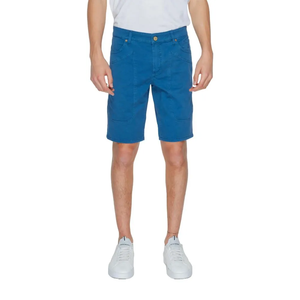 Jeckerson Men's Blue Cotton Short