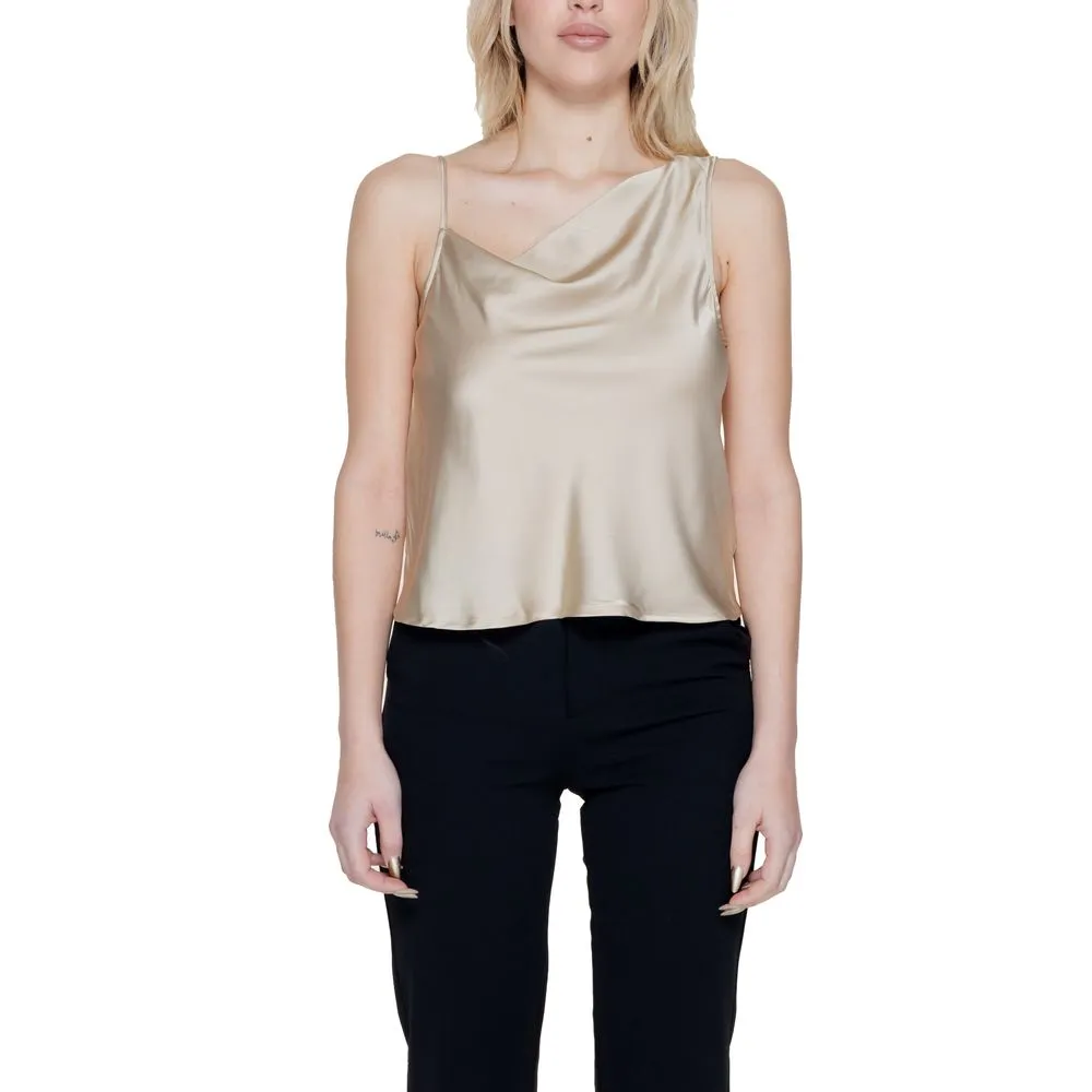 Only Women's Gold Polyester Tops & T-Shirt