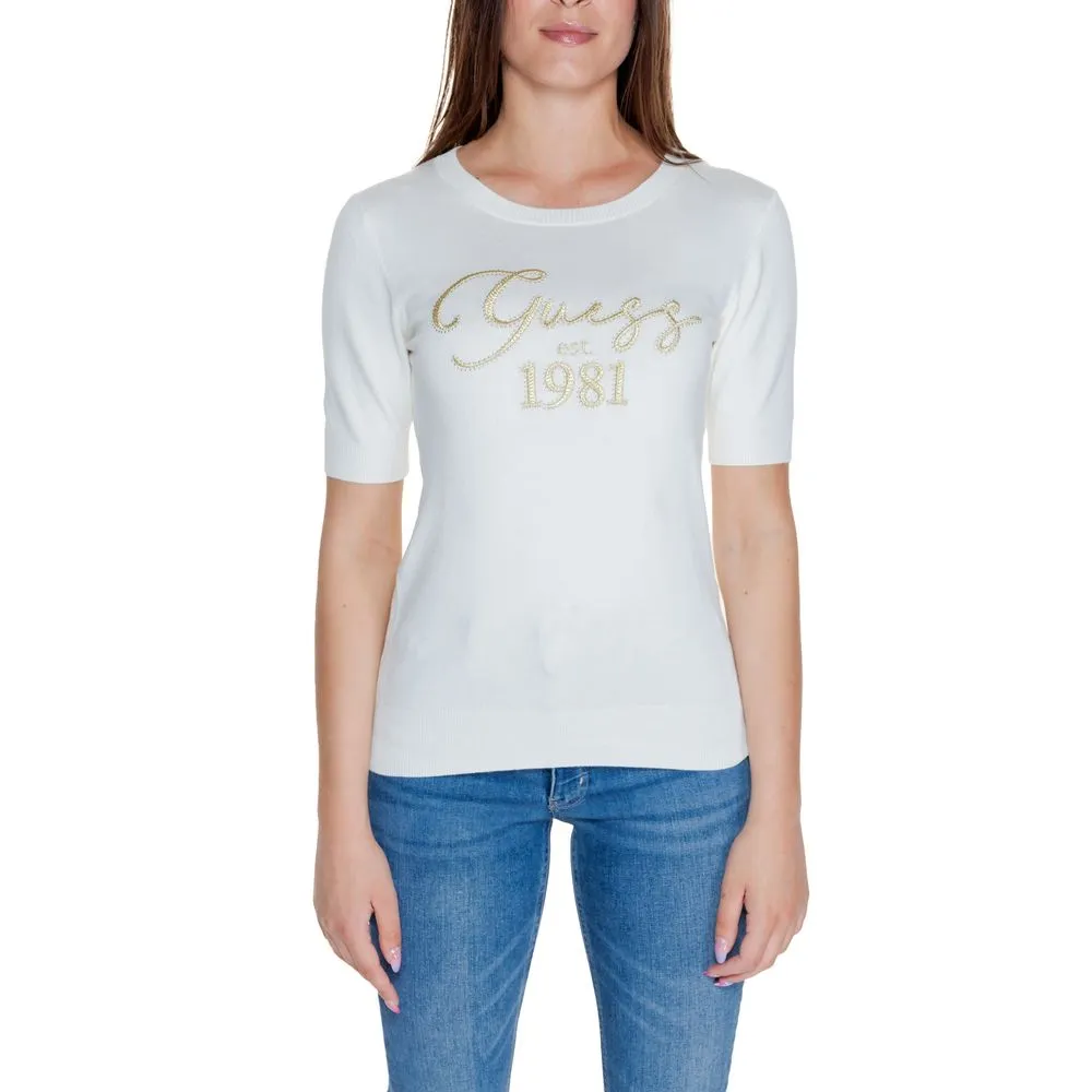 Guess Women's White Viscose Tops & T-Shirt