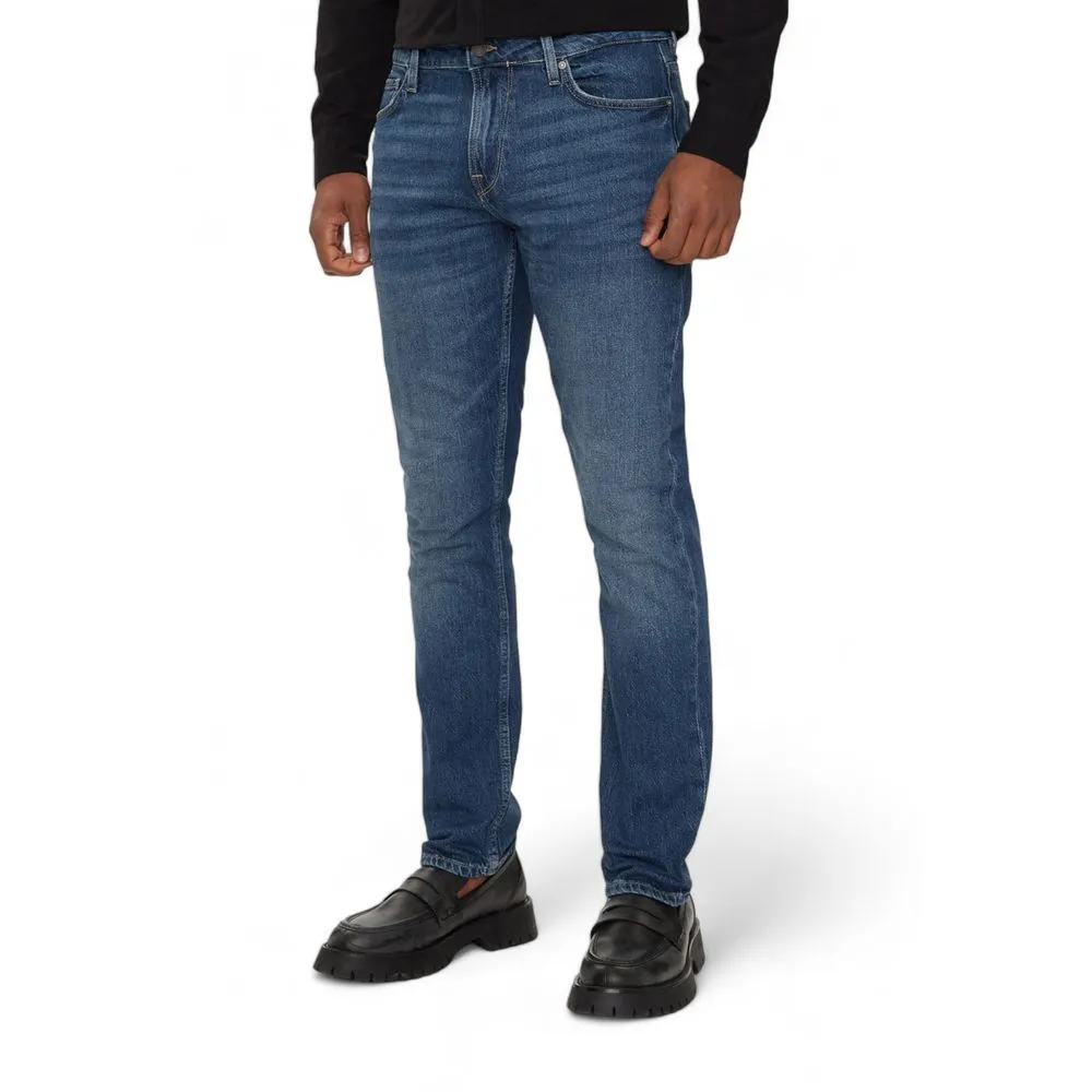 Guess Men's Blue Cotton Jeans & Pant