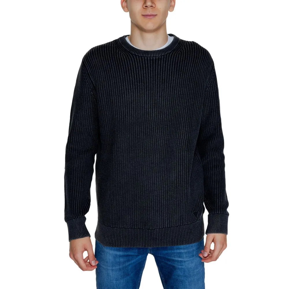 Guess Men's Black Cotton Sweater