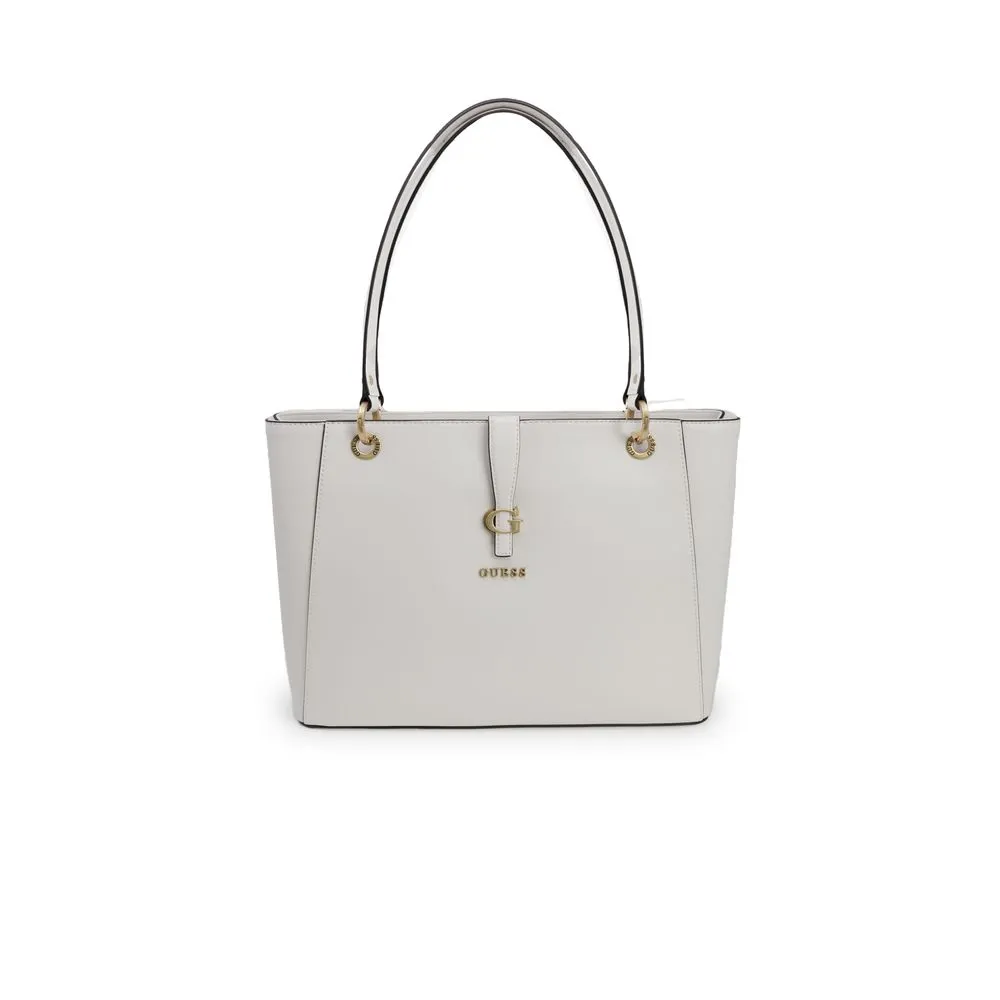 Guess Women's Cream Polyethylene Handbag