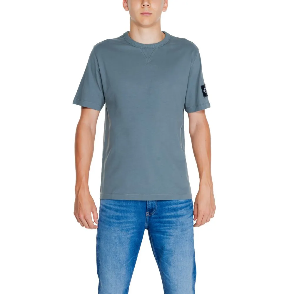 Calvin Klein Jeans Men's Gray Cotton Rigenerato T-Shirt