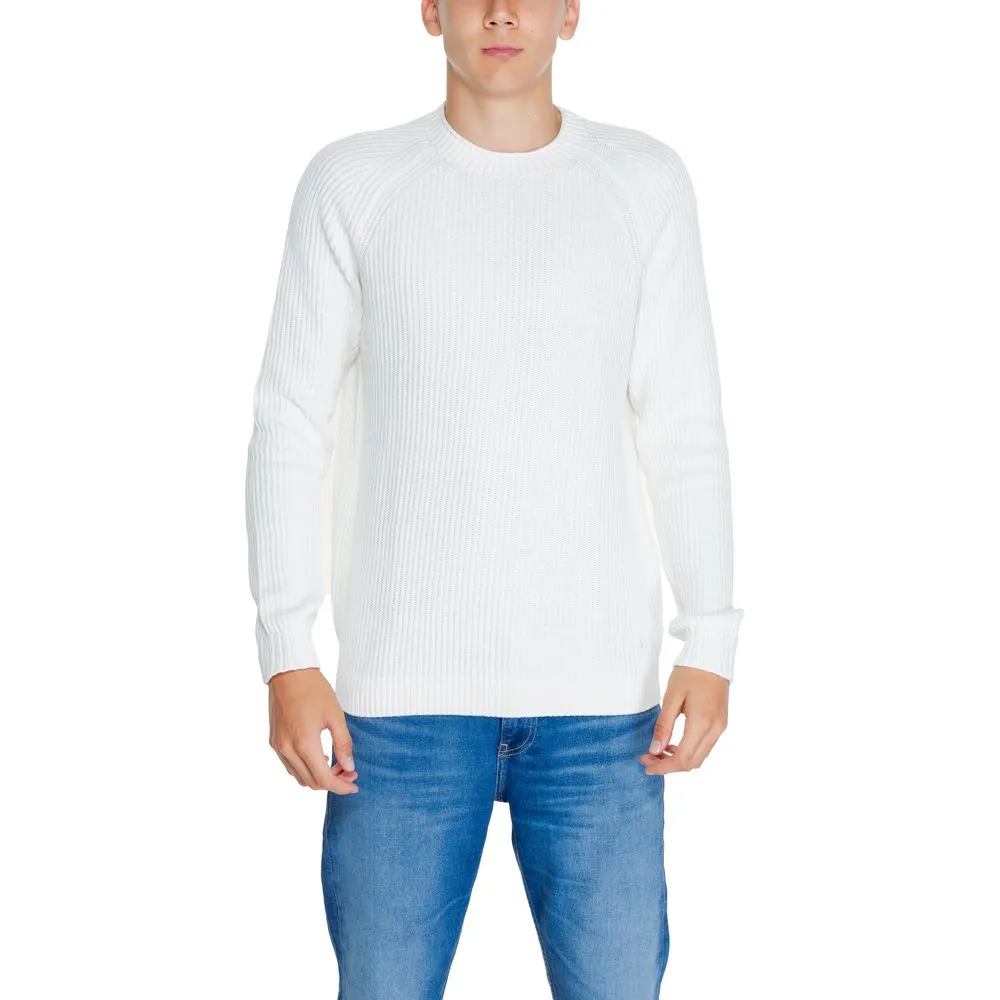 Calvin Klein Jeans Men's White Cotton Cotton Sweater