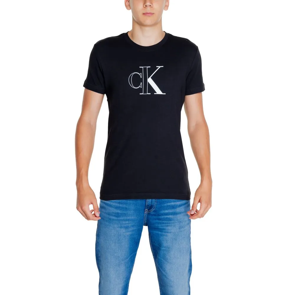 Calvin Klein Jeans Men's Black Cotton Rigenerato T-Shirt