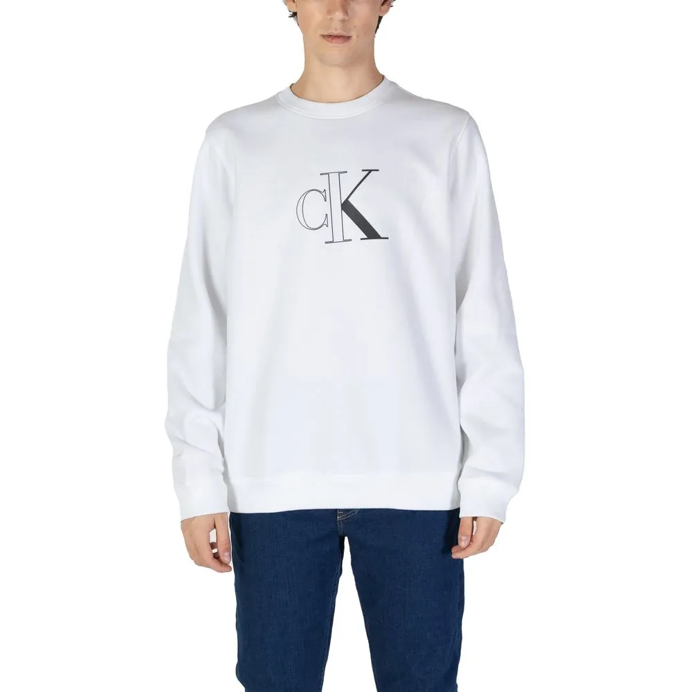 Calvin Klein Jeans Men's White Polyester Sweater