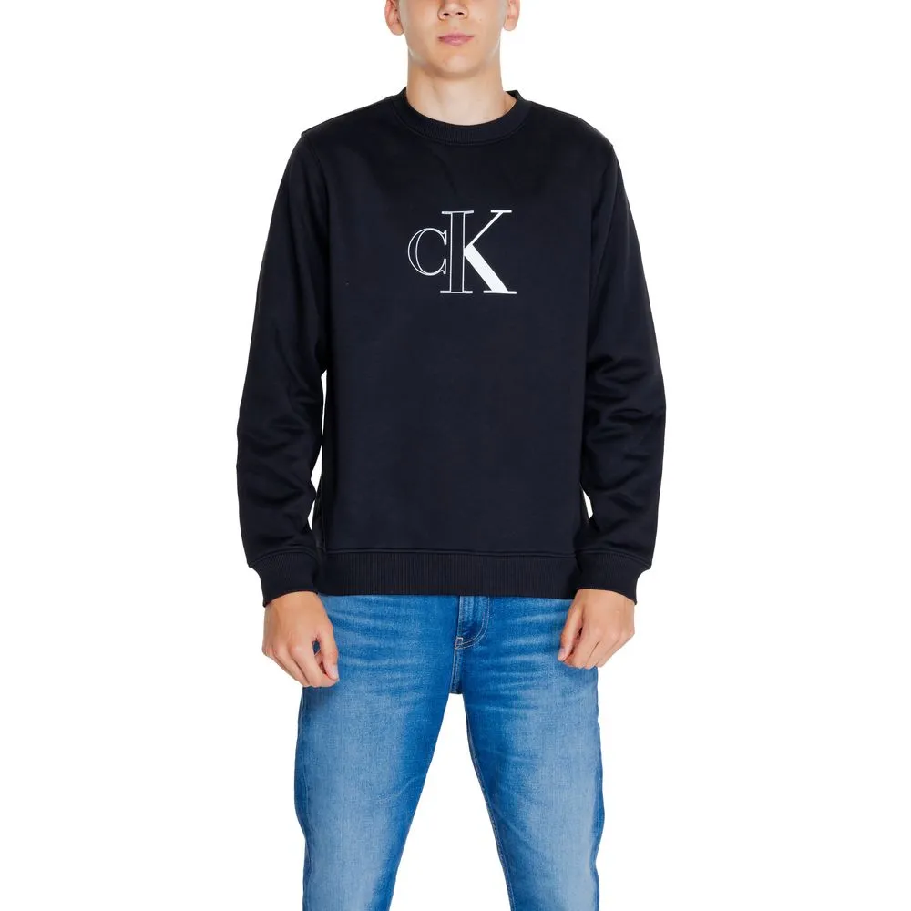 Calvin Klein Jeans Men's Black Polyester Sweater