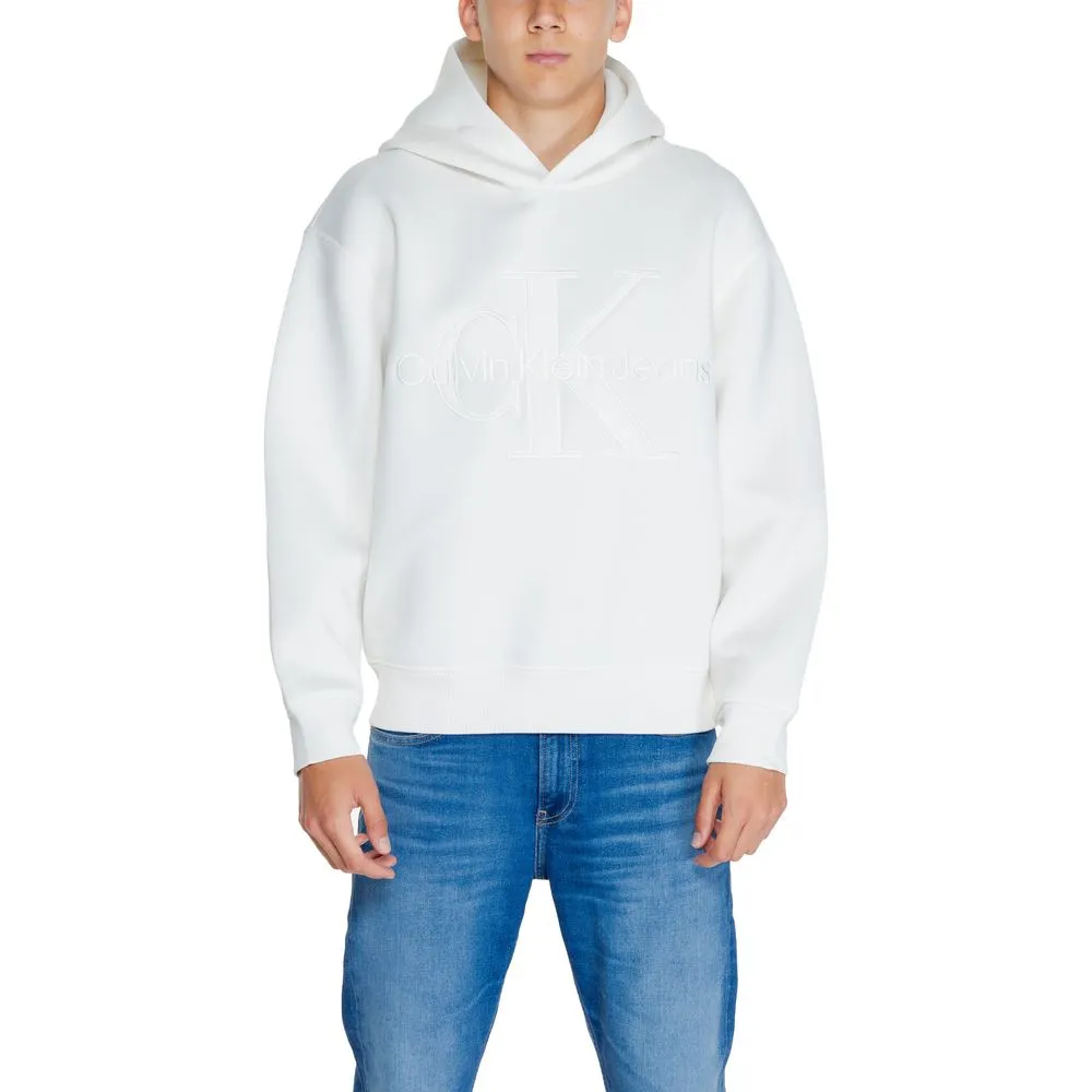 Calvin Klein Jeans Men's Cream Recycled Polyester Sweater