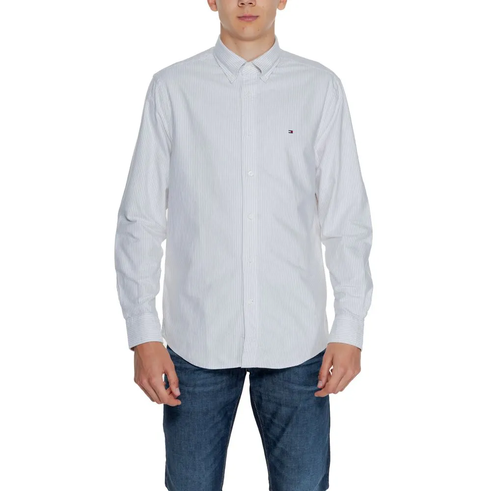 Tommy Hilfiger Men's Beige Organic Cotton Shirt