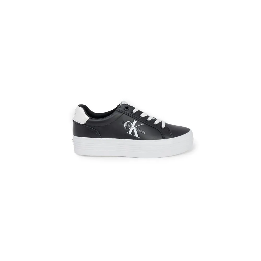 Calvin Klein Women's Black Leather Sneaker