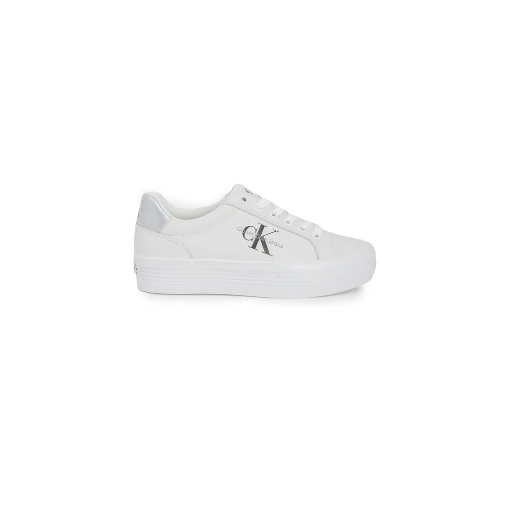 Calvin Klein Women's Silver Leather Sneaker