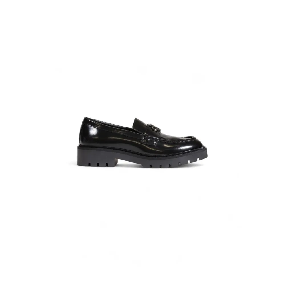 Calvin Klein Women's Black Leather Flat Shoe