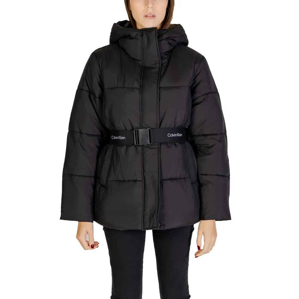 Calvin Klein Jeans Women's Black Nylon Jackets & Coat
