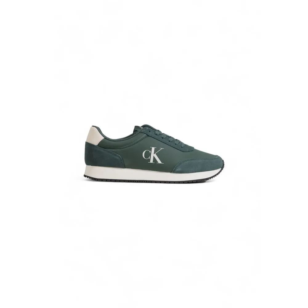 Calvin Klein Men's Green Leather Sneaker