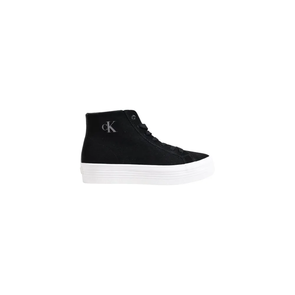 Calvin Klein Jeans Women's Black Suede Leather Sneaker