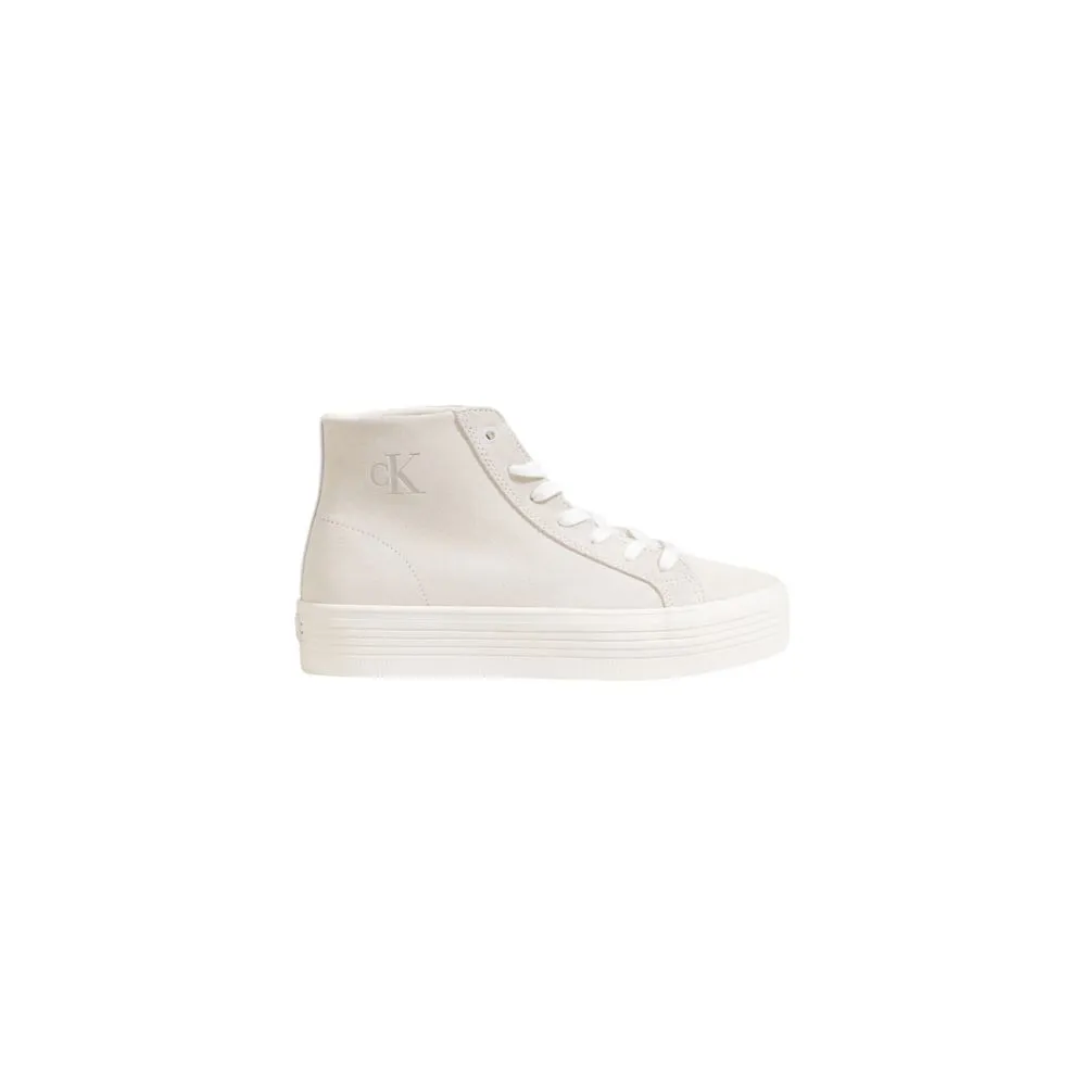 Calvin Klein Jeans Women's Beige Suede Leather Sneaker