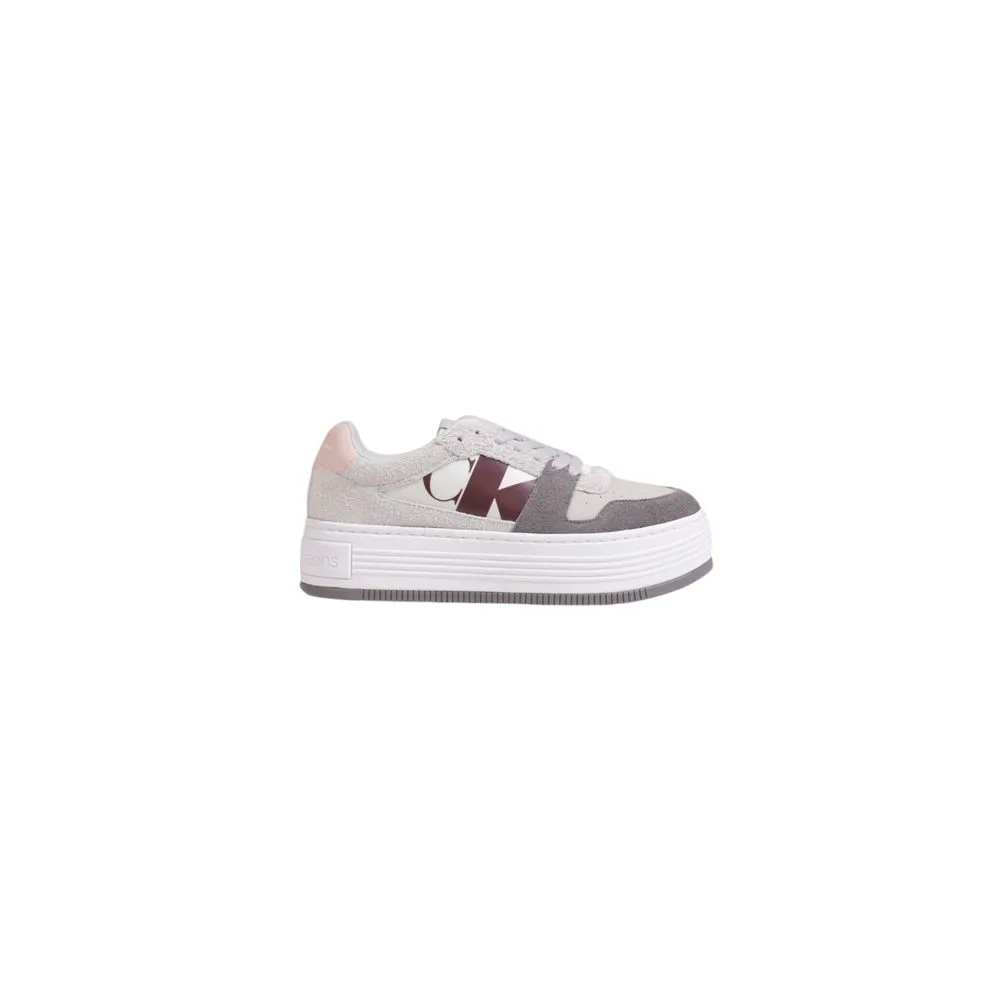 Calvin Klein Women's Gray Leather Sneaker