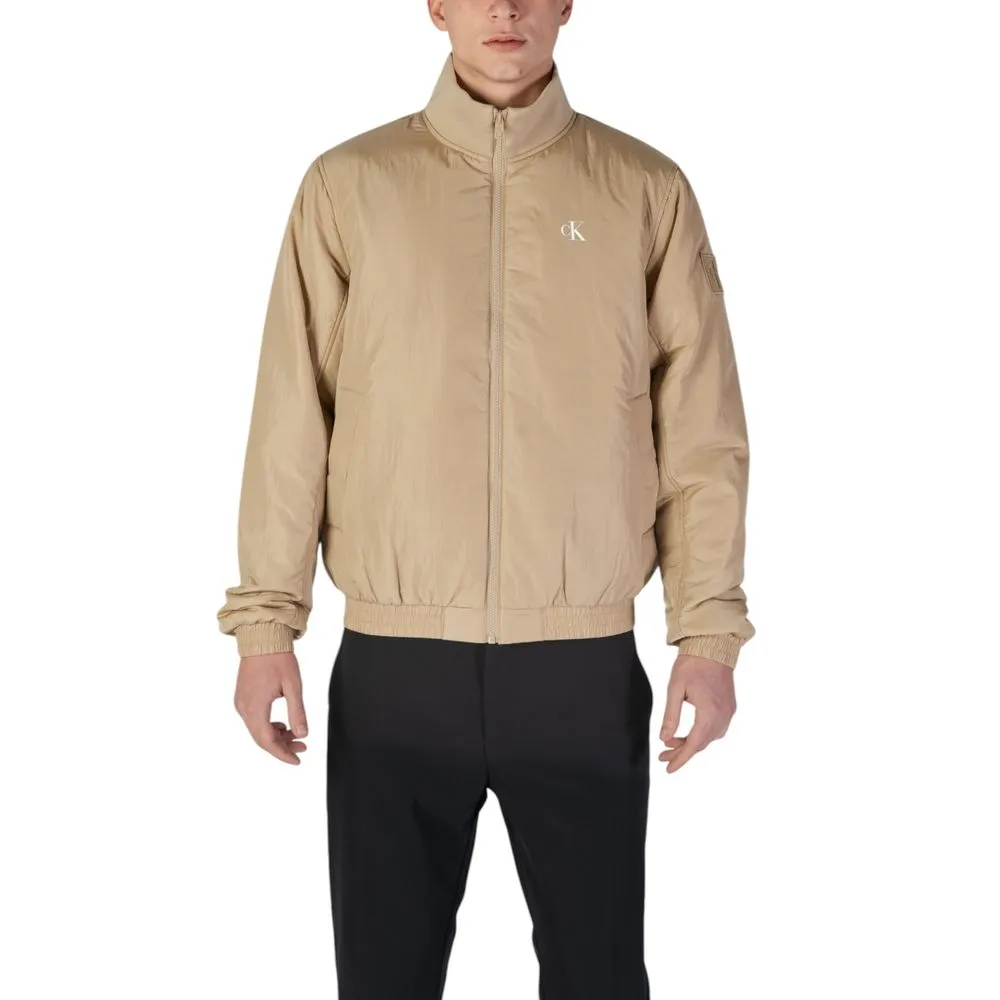 Calvin Klein Jeans Men's Beige Polyamide Jacket
