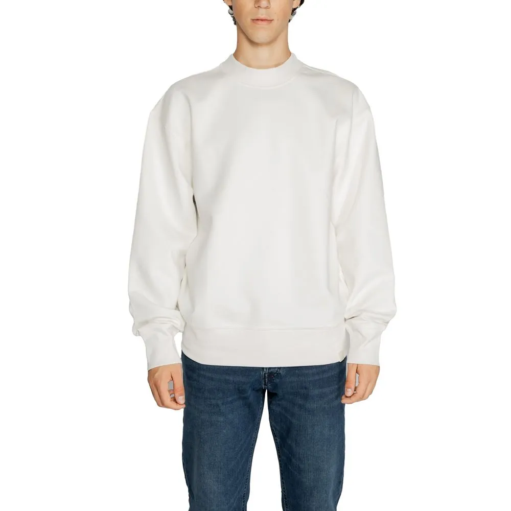 Calvin Klein Jeans Men's White Cotton Cotton Sweater