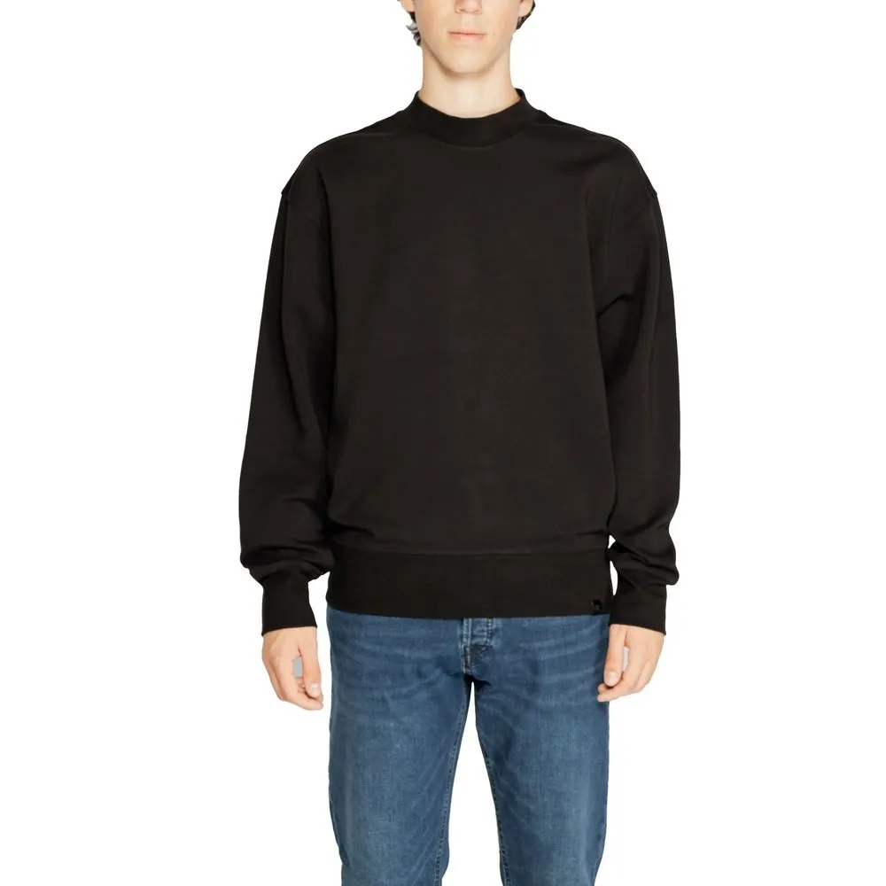 Calvin Klein Jeans Men's Black Cotton Cotton Sweater