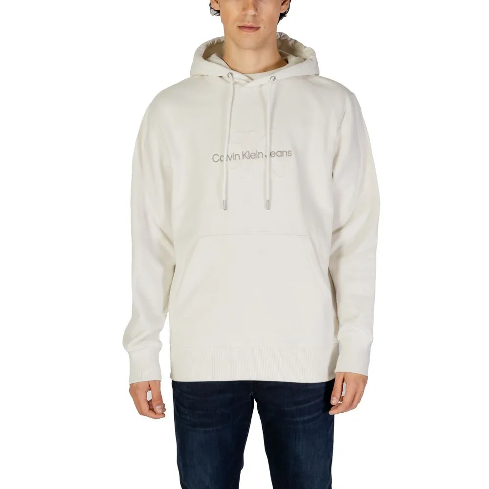 Calvin Klein Jeans Men's Cream Cotton Sweater