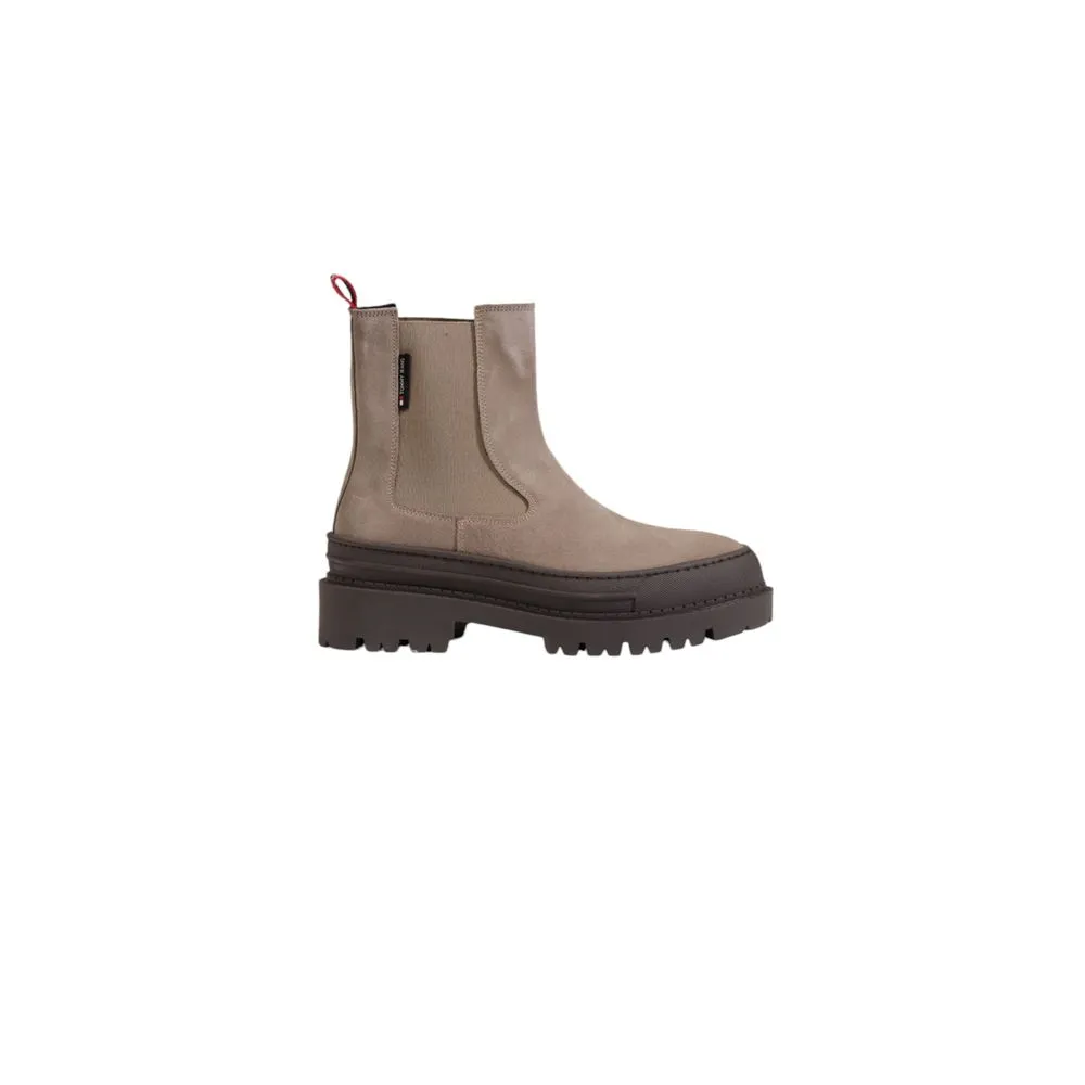 Tommy Hilfiger Women's Gray Suede Leather Boot