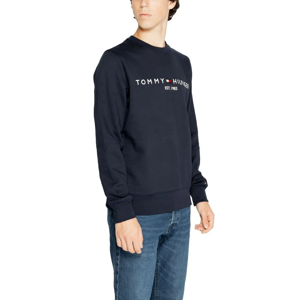 Tommy Hilfiger Men's Blue Cotton Cotton Sweater