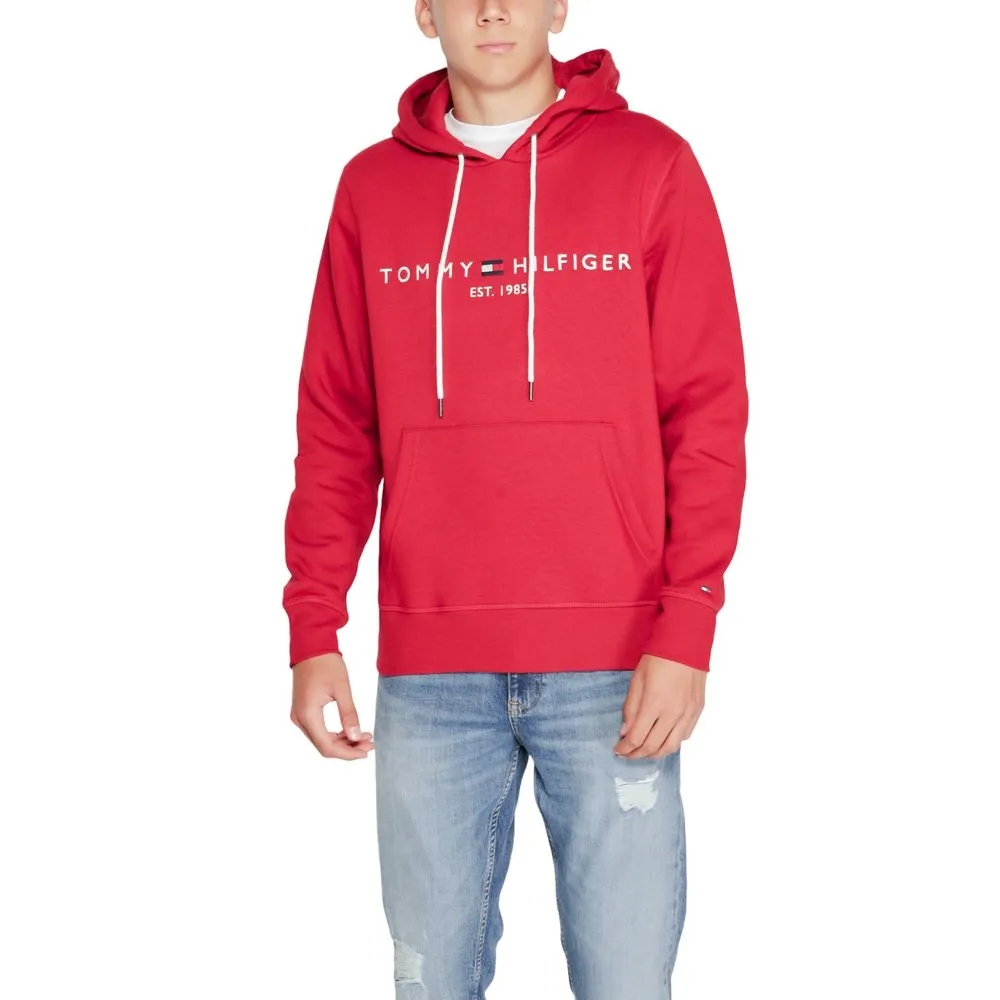 Tommy Hilfiger Men's Red Cotton Sweater