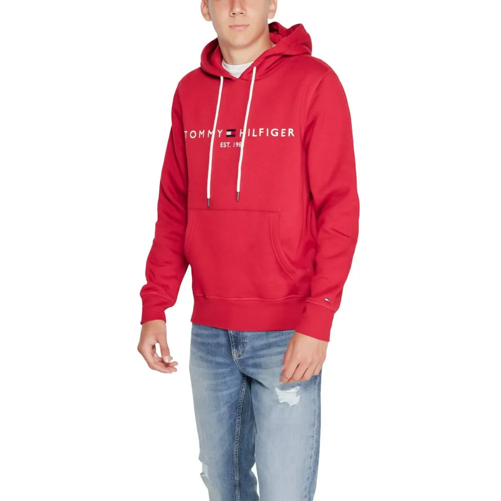 Tommy Hilfiger Men's Red Cotton Sweater