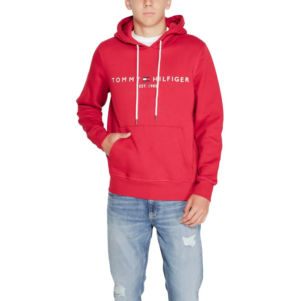 Tommy Hilfiger Men's Red Cotton Sweater