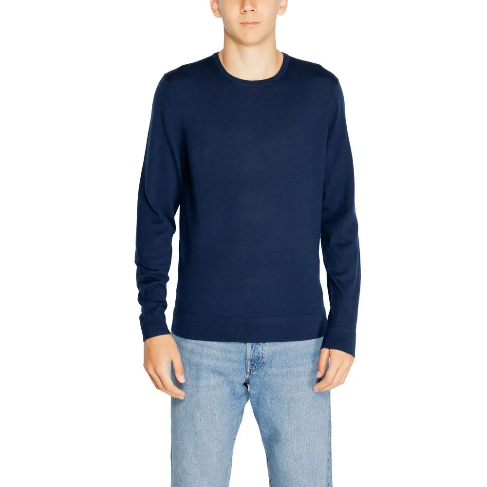 Calvin Klein Men's Blue Wool Wool T-Shirt