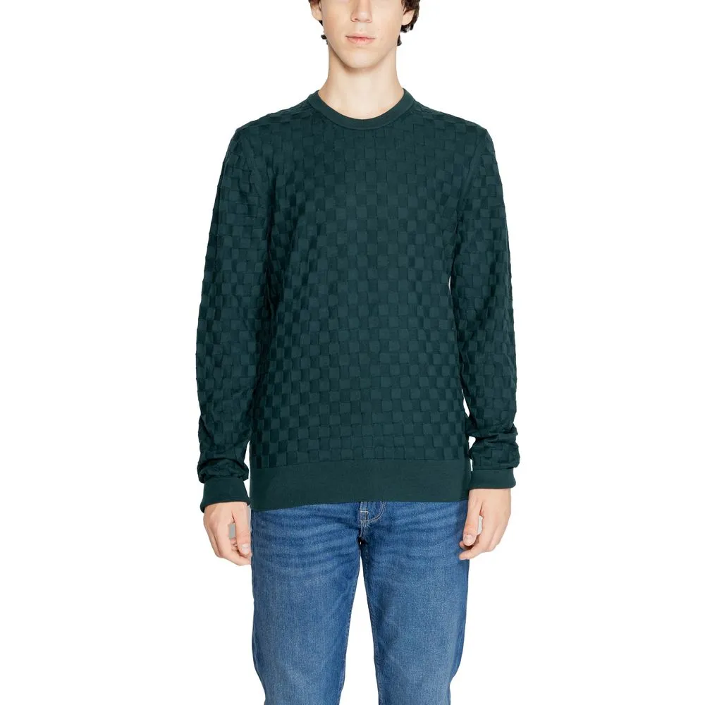 Calvin Klein Men's Green Cotton Cotton T-Shirt