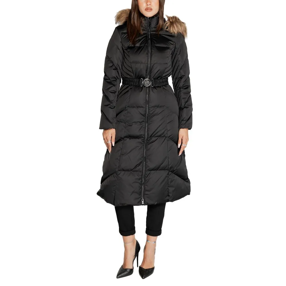Guess Women's Black Polyester Jackets & Coat